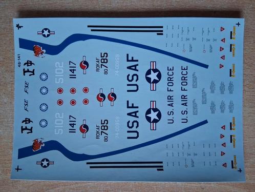 Speciaal stickerbord voor F-5E 1/48, Hobby en Vrije tijd, Modelbouw | Vliegtuigen en Helikopters, Nieuw, Vliegtuig, Groter dan 1:72