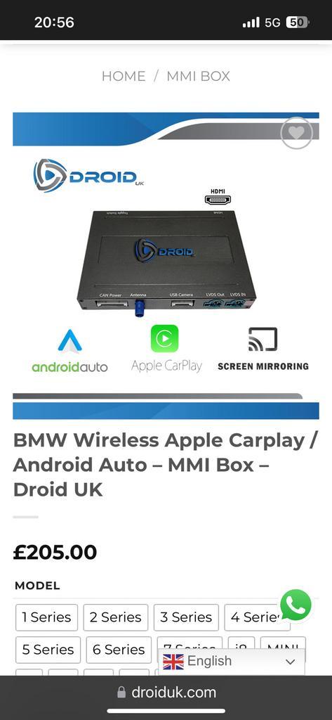BMW G30 mmi box carplay en android auto, Auto diversen, Autonavigatie, Nieuw, Ophalen of Verzenden