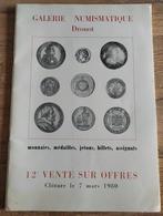 Galerie Numismatique Drouot - 12e vente proposée 1980, Enlèvement ou Envoi, Livre ou Ouvrage de référence