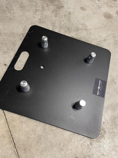 2x Baseplate voor Prolyte 34 Truss – Zwart – Incl. Connector, Muziek en Instrumenten, Licht en Laser, Zo goed als nieuw, Licht