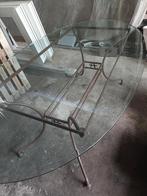 Glazen tuintafel 2meter, Tuin en Terras, Tuintafels, Ophalen, Zo goed als nieuw