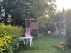 Speelhuisje met glijbaan en schommel, Kinderen en Baby's, Speelgoed | Buiten | Speeltoestellen, Ophalen, Gebruikt, Glijbaan