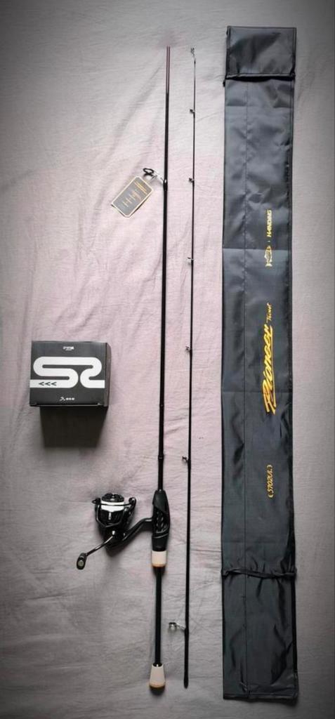 Pioneer Trout 213cm/0,5-7gr set + 800 haspel + nylon, Watersport en Boten, Hengelsport | Roofvissen, Nieuw, Complete set, Ophalen of Verzenden