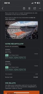 Place Roland Garros, Tickets & Billets, Événements & Festivals, Deux personnes