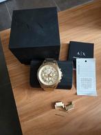 Horloge Armani Exchange in heel goede staat.(goudkleurig), Enlèvement, Comme neuf