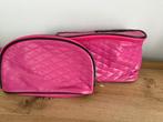 2 Toilettassen, Ophalen of Verzenden, Zo goed als nieuw, Roze, Dame
