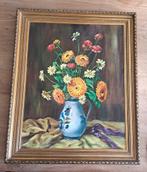 Schilderij vaas en bloemen, Antiek en Kunst, Ophalen