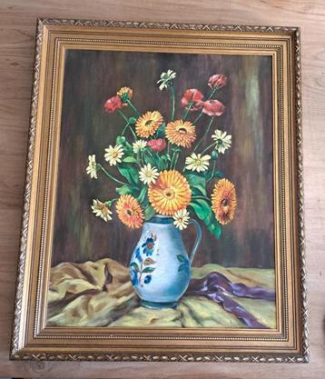 Schilderij vaas en bloemen  beschikbaar voor biedingen