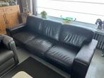 Lederen salon bruin, Huis en Inrichting, Zetels | Zetels, Ophalen, Gebruikt, Rechte bank, Leer