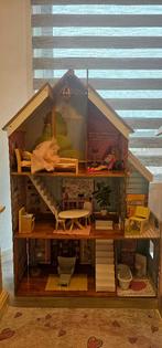 Grote poppenhuis met meubel en poppen, Enlèvement, Neuf, Maison de poupées
