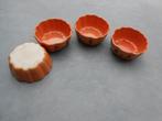 Halloween Mars kommen Ø18cm H8cm oranje steen 4 stuks, Huis en Inrichting, Keuken | Servies, Ophalen of Verzenden, Gebruikt, Aardewerk