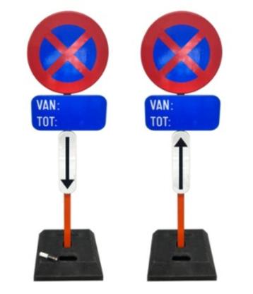 TE HUUR parkeer/stationeer verbod set