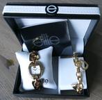 Elite dameshorloge met bijpassend armbandje, Overige merken, Staal, Staal, Polshorloge