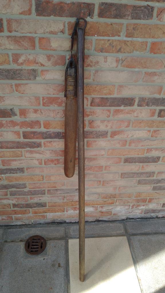 À vendre : Fléau ancien en bois, Antiek en Kunst, Curiosa en Brocante, Ophalen