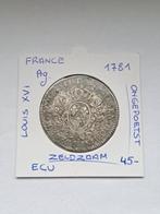France ECU 1781 AG  (LOUIS XVI) zeldzaam ongep.  !g.michiel, Postzegels en Munten, Munten | Europa | Niet-Euromunten, Ophalen of Verzenden