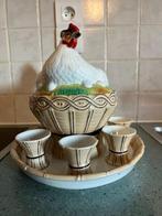 Poulet Staffordshire en céramique sur support pour œufs, pou, Enlèvement ou Envoi