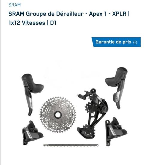 SRAM Groupe de Dérailleur - Apex - 1x12 Vitesses, Fietsen en Brommers, Fietsaccessoires | Overige Fietsaccessoires, Nieuw, Ophalen of Verzenden