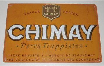 CHIMAY : Metalen Bord Chimay Trappisten Bier - Tripel beschikbaar voor biedingen