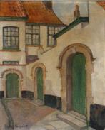 (Louis?) Beyaert: Zicht Begijnhof (39 x 49 cm), Ophalen of Verzenden