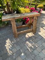 Oude werkbank 1m39 lengte hoogte 82cm breedte 35 cm, Ophalen, Gebruikt