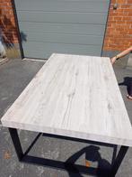 Eettafel grijze eik, Ophalen, Gebruikt, 100 tot 150 cm, Vijf personen of meer