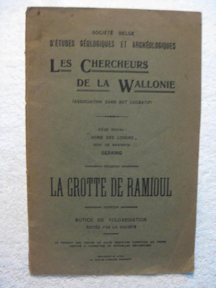 Grotte de Ramioul Flémalle – spéléologie - Vandebosch – 1930, Boeken, Natuur, Gelezen, Ophalen of Verzenden