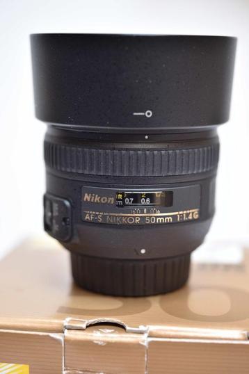 Nikon AF-S Nikkor 50MM 1.4 G + Kenko UV filter beschikbaar voor biedingen