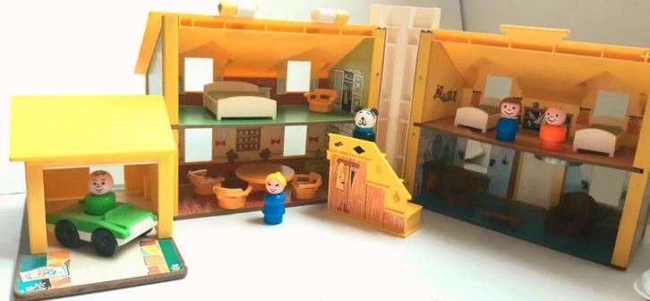 Fisher Price 352 Maison Play Family 1969 Vintage, Kinderen en Baby's, Speelgoed | Fisher-Price, Gebruikt, Speelset, Ophalen of Verzenden