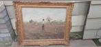 Antiek schilderij op doek, Antiek en Kunst, Ophalen of Verzenden