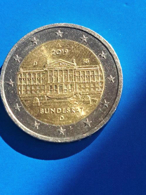 2019 D Duitsland 2 euro Bundesrat München, Postzegels en Munten, Munten | Europa | Euromunten, Losse munt, 2 euro, Duitsland, Verzenden