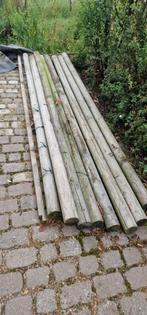 Houten ronde palen diameter 100mm, lengte 310 cm, 8 stuks, Tuin en Terras, Palen, Balken en Planken, Ophalen, Gebruikt, 250 cm of meer