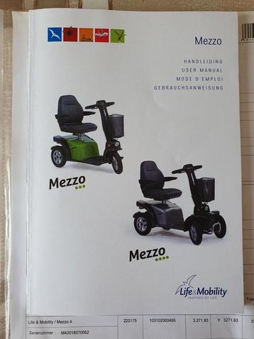 Scootmobiel Mezzo 4 beschikbaar voor biedingen
