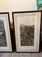 Set van 2 ingelijste jachttaferelen, Enlèvement