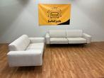 Passe Partout - 3 places et 2 places en blanc élégant, Maison & Meubles, Canapés | Repose-pieds & Poufs, Enlèvement ou Envoi, Comme neuf