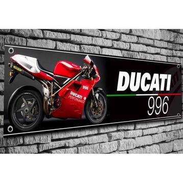 Bannière de moto Ducati 996 Banner Garage Workshop Showroom