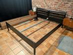 Dubbel bed 180 x 200 cm, Huis en Inrichting, Slaapkamer | Bedden, Ophalen, Gebruikt, Zwart, 180 cm