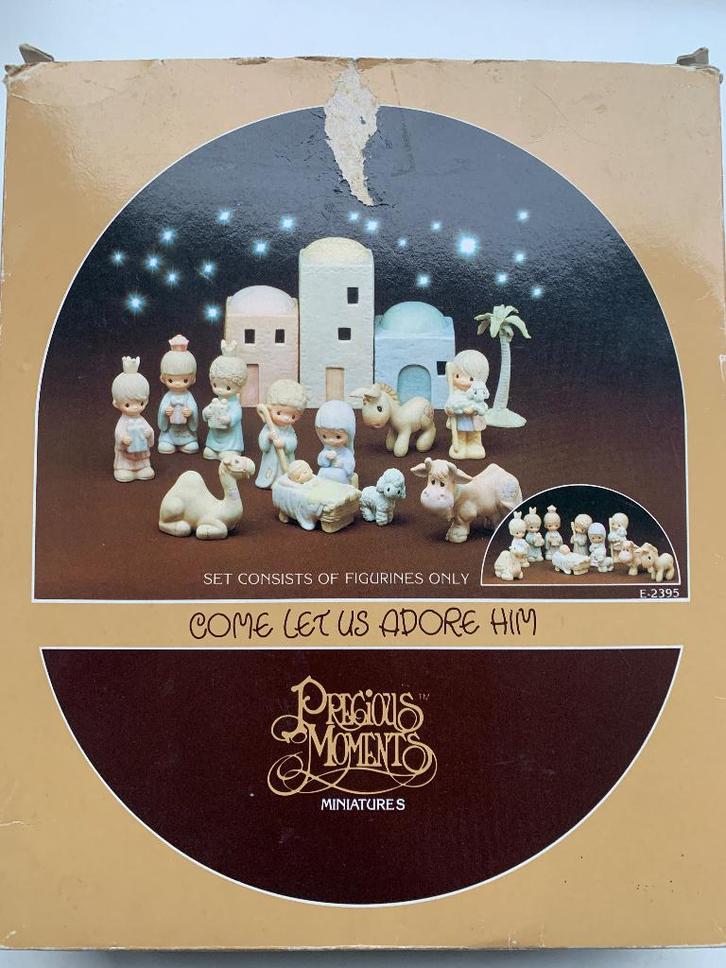 porselein figuurtjes: Kerststal van Precious moments, Antiek en Kunst, Antiek | Porselein, Ophalen