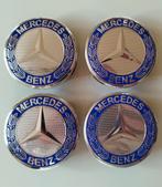 Lot de 4 caches-moyeux bleus Mercedes-Benz — centre de roue, Enlèvement ou Envoi