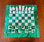 Grand Jeu d'échec Malachite et Marbre Blanc, Collections, Minéraux & Fossiles, Enlèvement ou Envoi
