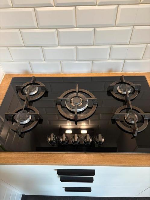 Zanussi glaskookplaat, Elektronische apparatuur, Kookplaten, Zo goed als nieuw, Inbouw, Gas, 5 kookzones of meer, Ophalen