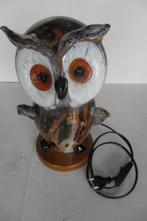 Glazen Uil met verlichting., Antiek en Kunst, Ophalen