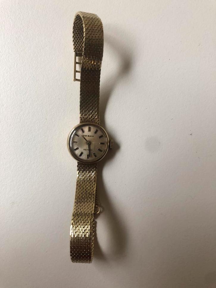 Elegant 14 K gouden Prisma horloge, Handtassen en Accessoires, Horloges | Dames, Goud, Ophalen