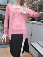 Twinsetje roze Petite Couture mt 42, Kleding | Dames, Truien en Vesten, Verzenden, Maat 42/44 (L), Zo goed als nieuw, Roze