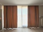Beige gordijnen + witte vitrage, Huis en Inrichting, Stoffering | Gordijnen en Lamellen, Ophalen, Zo goed als nieuw, Beige