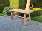 Volledig massief eiken eettafel. Geluchtgomd., Huis en Inrichting, Ophalen of Verzenden, Zo goed als nieuw
