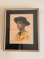 Originele gekleurde ets van Hebbelinck, Antiek en Kunst, Kunst | Tekeningen en Fotografie, Ophalen