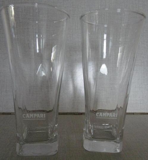 2 verres à long drink Campari vintage (comme neufs) DÉSTOCK., Collections, Verres & Petits Verres, Comme neuf, Autres types, Enlèvement ou Envoi