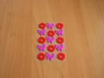 Vel van 15 DIY 3D paars rode vilten bloem vlinder stickers, Enlèvement ou Envoi