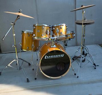 Ludwig Element 5 delig incl bekkens., Musique & Instruments, Batteries & Percussions, Enlèvement, Comme neuf, Ludwig