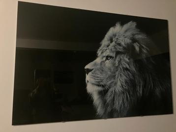 Sierlijke Leo-tafel in verguld glas beschikbaar voor biedingen